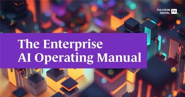 Visual introducing the Enterprise AI Operating Manual for AI systems at scale. 